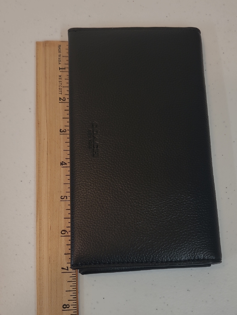 Coach Black Slim Essential Pebbled Leather Long Wallet - Picture 11 of 12